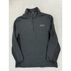 NRA National Rifle Association 1/4 Zip Heavy‎ Pullover (Men's XL) Dark Gray